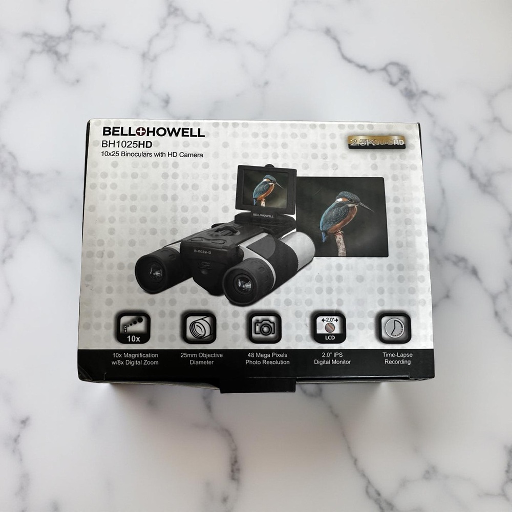 Bell+Howell BH1025HD 10x25 Binoculars with 2.5K HD Digital Camera